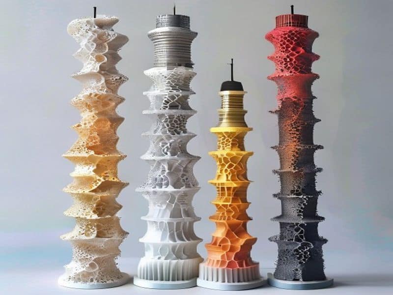PLA temperature tower comparison test print