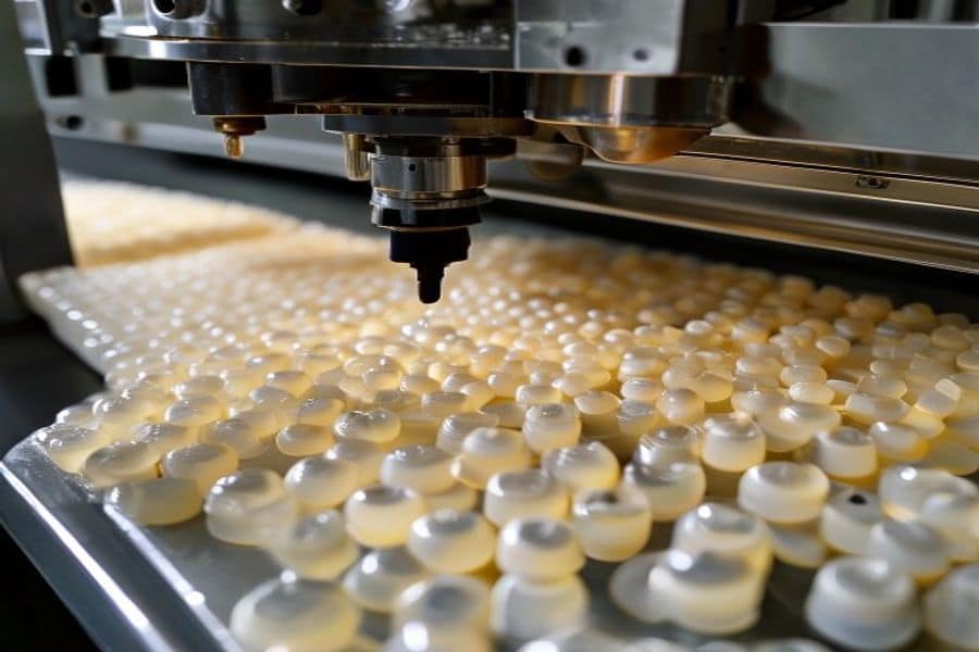 TPU injection molding machine processing thermoplastic polyurethane pellets